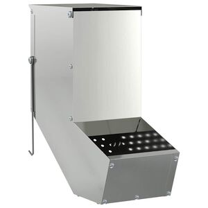 vidaXL Distributeur pour lapins Argent 12,5 x 26 x 28,5 cm