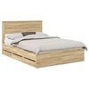 vidaXL Cadre de lit Ch&ecirc;ne Sonoma 160 x 200 cm Bois Ing&eacute;nierie