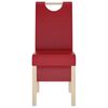 vidaXL Chaises &agrave; manger lot de 6 rouge bordeaux similicuir