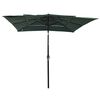 vidaXL Parasol de jardin à 3 niveaux avec mât en aluminium vert