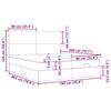 VidaXL Cadre de lit ottoman avec matelas cr&egrave;me 180x200 cm tissu