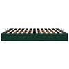 vidaXL Cadre de lit ottoman sans matelas vert fonc&eacute; 200x200 cm velours