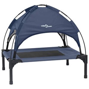 vidaXL Lit pour Chien Bleu marine 62 x 48 x 61 cm Acier