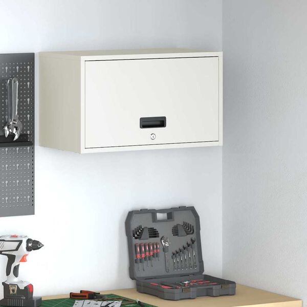 vidaXL Armoire murale pour garage Blanc 60 x 33 x 35 cm