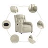 vidaXL Fauteuil inclinable électrique Crème Similicuir