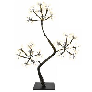 vidaXL Sapin de No&euml;l &agrave; LED en forme de S 2 pc Noir 45 cm Plastique