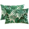 vidaXL Housse de coussin 2 pcs HEERLEN Motif feuilles 40 x 60 cm