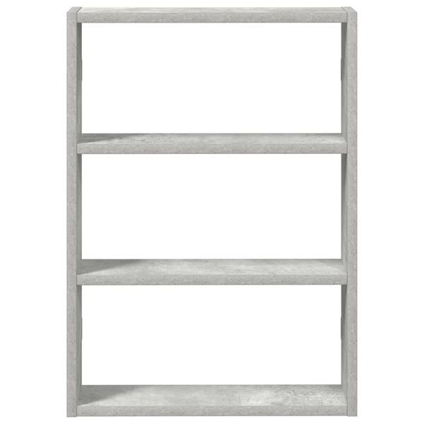 vidaXL &Eacute;tag&egrave;re murale gris b&eacute;ton 43x9x60 cm bois d'ing&eacute;nierie