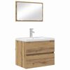 vidaXL Ensemble de mobilier de salle de bain 2 pcs Ch&ecirc;ne artisanal