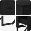 vidaXL Commode avec tiroir 2 pcs Ch&ecirc;ne noir 91 x 35,5 x 74,5 cm