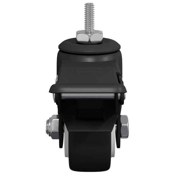 vidaXL Roulettes 2 pcs Noir M6 x 37 mm Fer et nylon