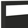 vidaXL Armoire t&ecirc;te de lit avec LED noir 220x17x102 cm