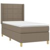 vidaXL Sommier &agrave; lattes de lit avec matelas Taupe 80x200 cm Tissu
