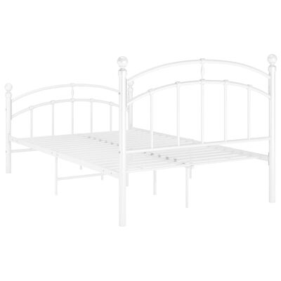 vidaXL Cadre de lit sans matelas blanc métal 120x200 cm