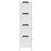 vidaXL Bo&icirc;te de rangement empilable avec roues &agrave; 4 niveaux 28 L