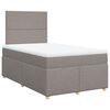 vidaXL Sommier &agrave; lattes de lit avec matelas taupe 120x190 cm tissu