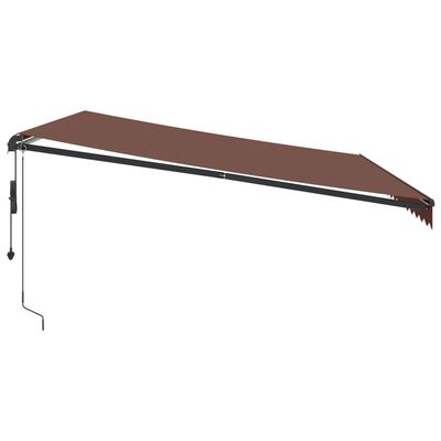 vidaXL Auvent rétractable automatique marron 450x300 cm