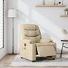 vidaXL Fauteuil inclinable de massage &eacute;lectrique cr&egrave;me tissu