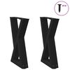 vidaXL Pieds de table basse 2 pi&egrave;ces Noir 38 x (42-43,3) cm Acier