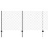 vidaXL Cl&ocirc;ture &agrave; maillons avec poteaux 10 x 1 m (l x h)