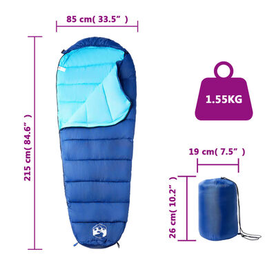 vidaXL Sac de couchage momie pour adultes camping 3 saisons