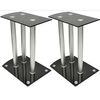Lot de 2 reposes enceinte en aluminium et verre