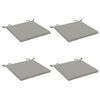 vidaXL Coussins de si&egrave;ge 4 pi&egrave;ces SOEST 4 pc 100 % polyester Gris