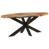 vidaXL Table à dîner ovale 200x100x75 cm Bois de récupération solide