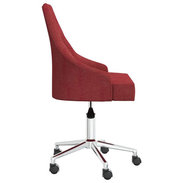 vidaXL Chaises pivotantes &agrave; manger lot de 2 Rouge bordeaux Tissu