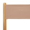 vidaXL Chaises de jardin pliantes lot de 6 taupe tissu et bois massif
