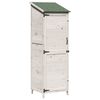 vidaXL Abri de jardin Blanc 59,5 x 56 x 176,5 cm Bois de Sapin Massif