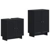 vidaXL Ensemble de 2 meubles de salle de bain EDE Noir
