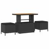 vidaXL Ensemble de canap&eacute; de jardin avec coussin 8 pcs Noir