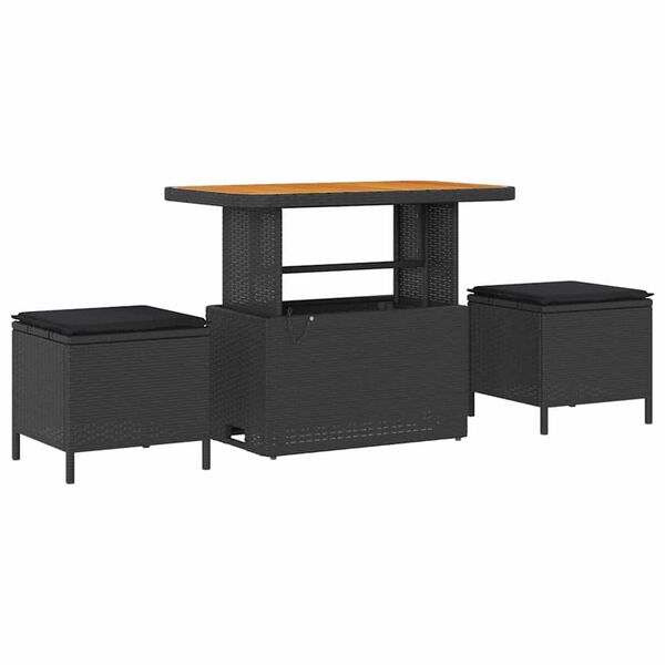 vidaXL Ensemble de canap&eacute; de jardin avec coussin 8 pcs Noir