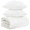 vidaXL Ensemble de Duvet 3 pc Blanc Fibre de bambou