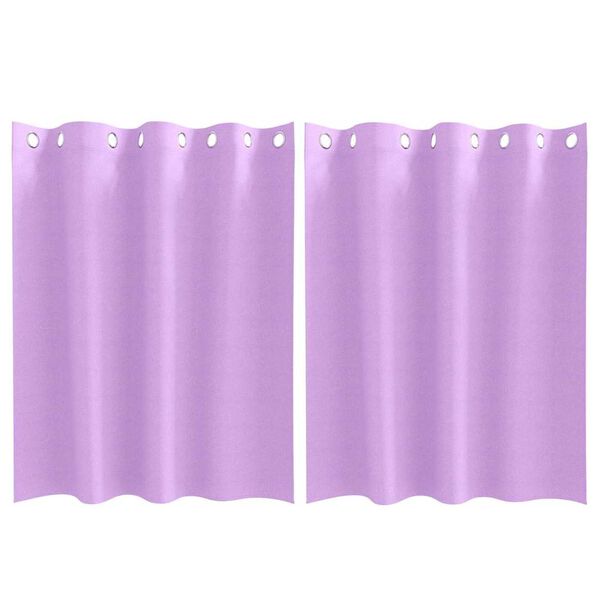 vidaXL Rideaux occultants avec anneaux 2 pcs Violet 140 x 140 cm