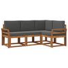 vidaXL Ensemble de canap&eacute;s d'ext&eacute;rieur 4 pc Naturel et Anthracite