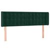 vidaXL T&ecirc;te de lit avec oreilles Vert fonc&eacute; 147x16x78/88 cm Velours
