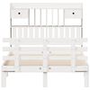 vidaXL Lit biblioth&egrave;que sans matelas blanc 135x190 cm bois pin massif