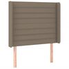 vidaXL Tête de lit à LED Taupe 103x16x118/128 cm Tissu