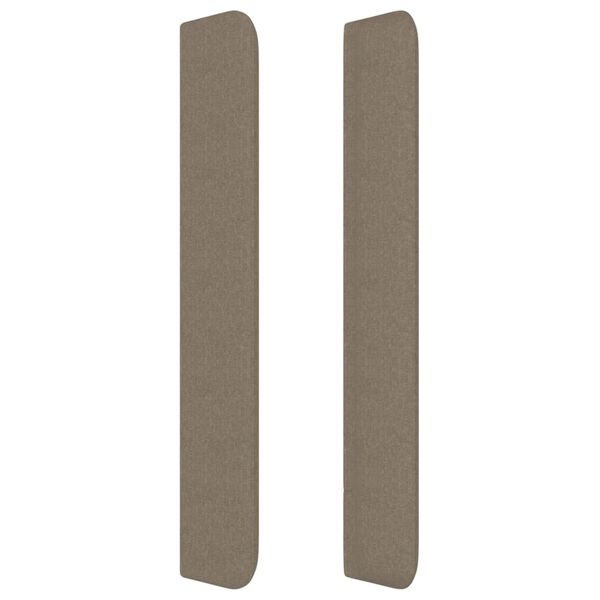 vidaXL T&ecirc;te de lit avec oreilles Taupe 83x16x118/128 cm Tissu