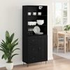 vidaXL Haut Armoire Ch&ecirc;ne noir 69,5 x 34 x 180 cm Bois d'ing&eacute;nierie