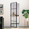 vidaXL Porte d'int&eacute;rieur Noir 76x201,5 cm Tremp&eacute; verre aluminium fin