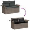 vidaXL Ensemble de canap&eacute; de jardin 9 pcs Gris Poly Rattan