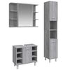 vidaXL Ensemble d'armoires de salle de bain 3 pcs sonoma gris
