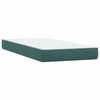 vidaXL Sommier &agrave; lattes de lit et matelas vert fonc&eacute; 200x210cm velours