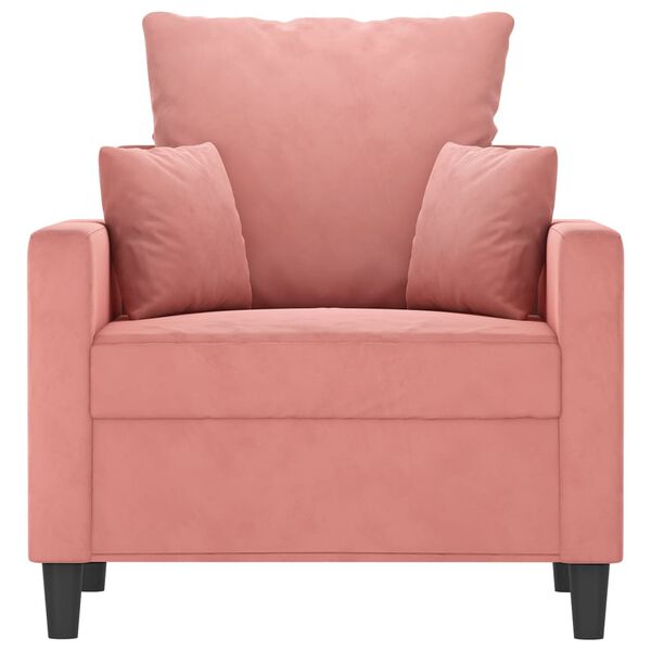 vidaXL Fauteuil Rose 60 cm Velours