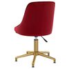 vidaXL Chaise pivotante de salle &agrave; manger Rouge bordeaux Velours