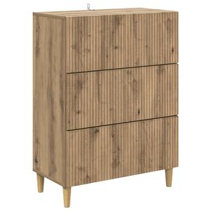 vidaXL Armoire &agrave; tiroirs Ch&ecirc;ne artisanal 66 x 34,5 x 90 cm