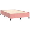 vidaXL Sommier &agrave; lattes de lit et matelas LED rose 120x190 cm velours